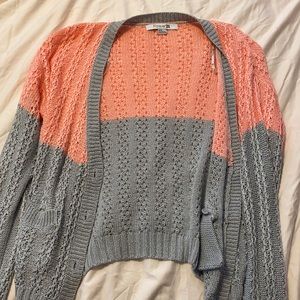 Pink and grey cardigan